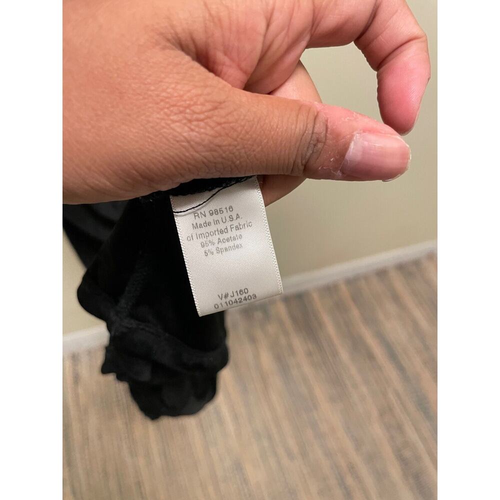 Coldwater Creek Women Maxi Dress Medium Black Slinky Stretch Long Sleeve Neutral - Picture 3 of 8